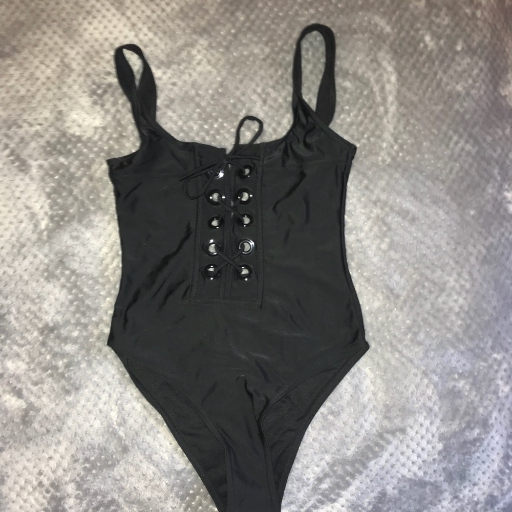 NWOT Sexy black one piece bathing suit